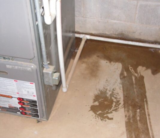 Condensation Leak In heating Furnace