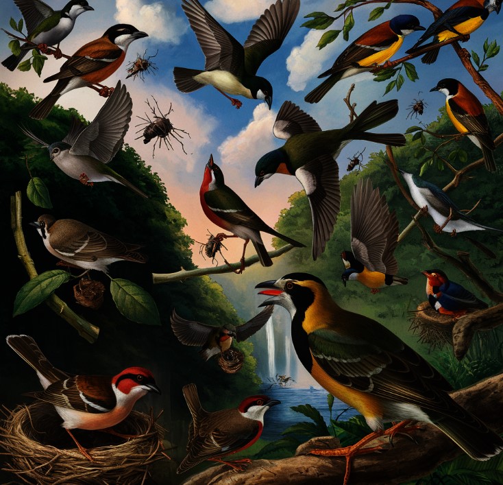 birds in an ecosystem