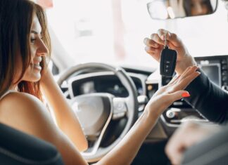 women buy second hand car