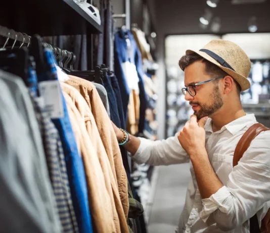 man shopping for fall