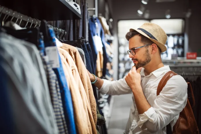 man shopping for fall