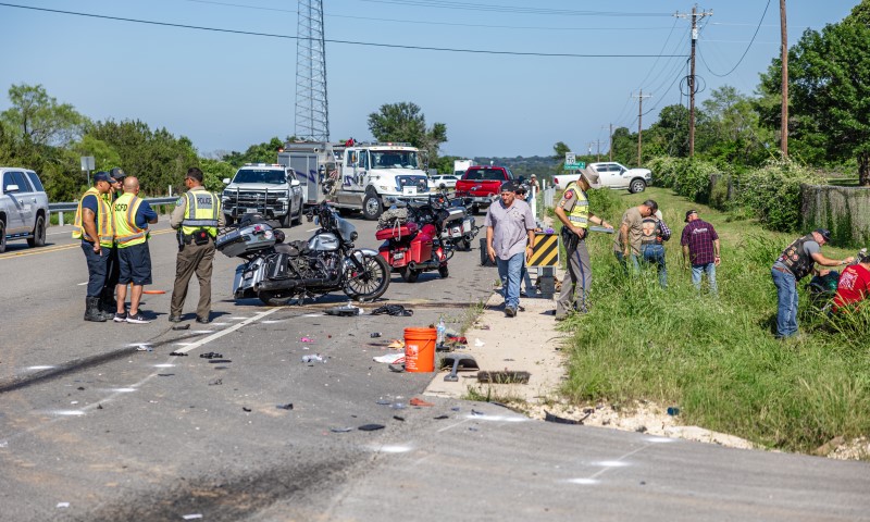 scene after a motorcycle crash